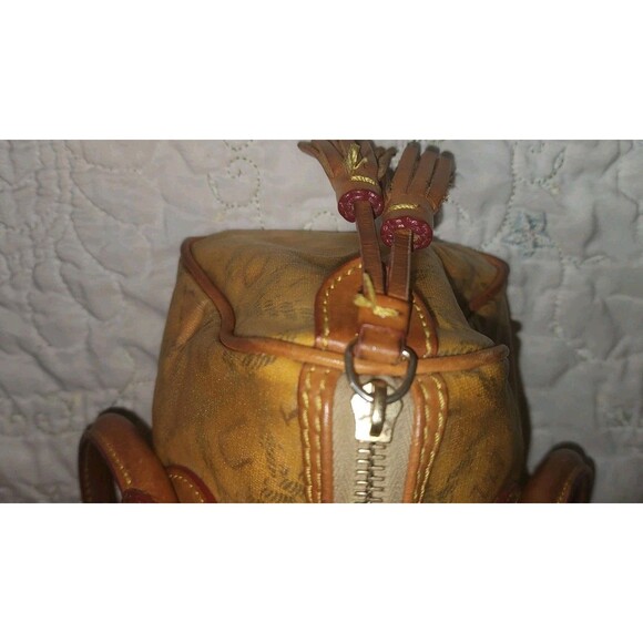 Dooney and Bourke Small Dome Canvas and Leather Signature Ivory Lara Handbag - Picture 7 of 10